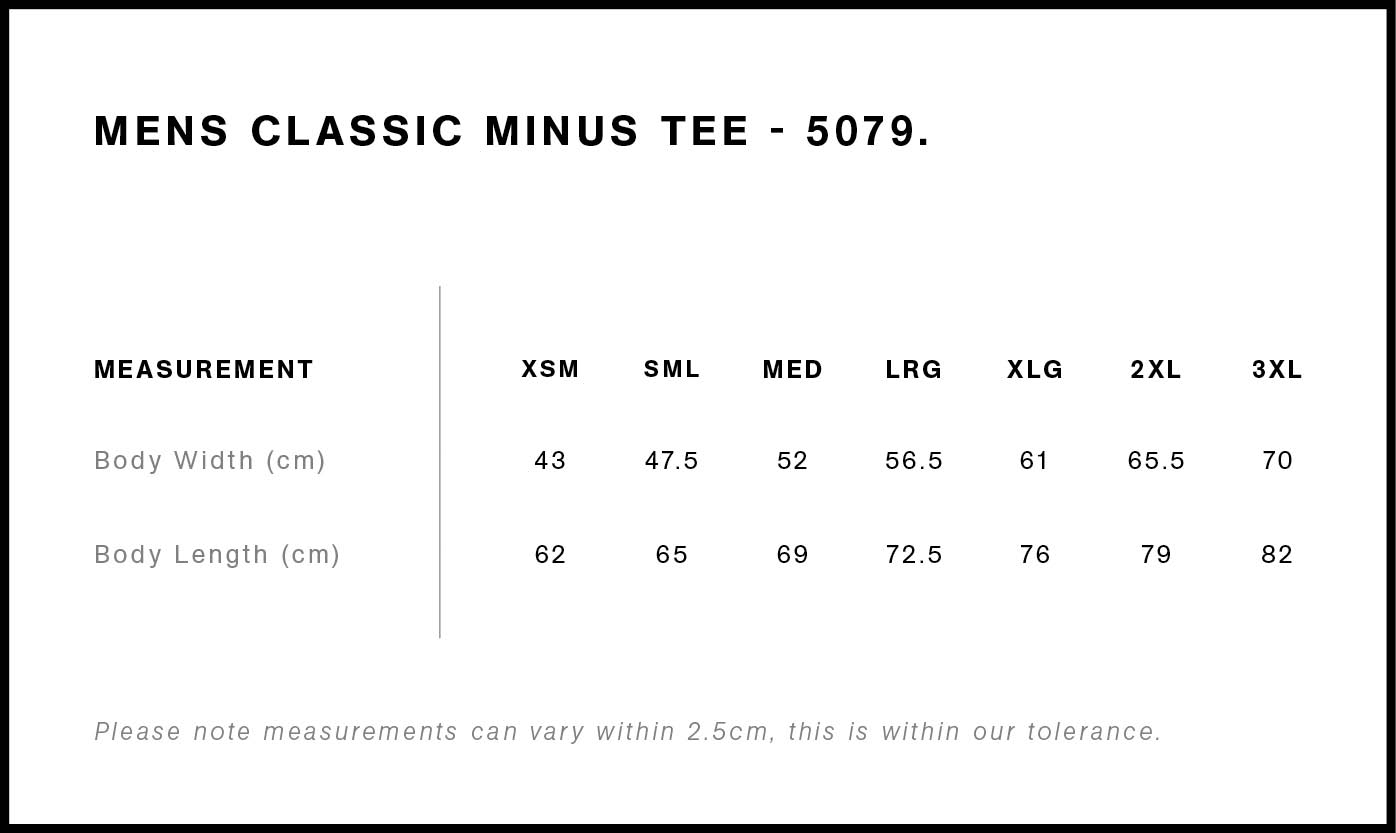 Classic Minus Tee (-5cm)